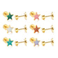 Pink Star 18K Gold Plated Children's Earrings - Twisty Locks  - Kids and Women Hair Accessories, Fashion Clothing and Jewellery India