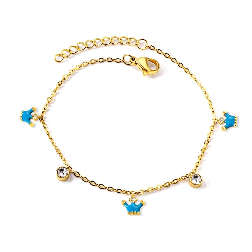 Princess 18K Gold Plated Children's Bracelet - Twisty Locks  - Kids and Women Hair Accessories, Fashion Clothing and Jewellery India