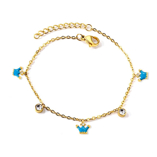 Princess 18K Gold Plated Children's Bracelet - Twisty Locks  - Kids and Women Hair Accessories, Fashion Clothing and Jewellery India