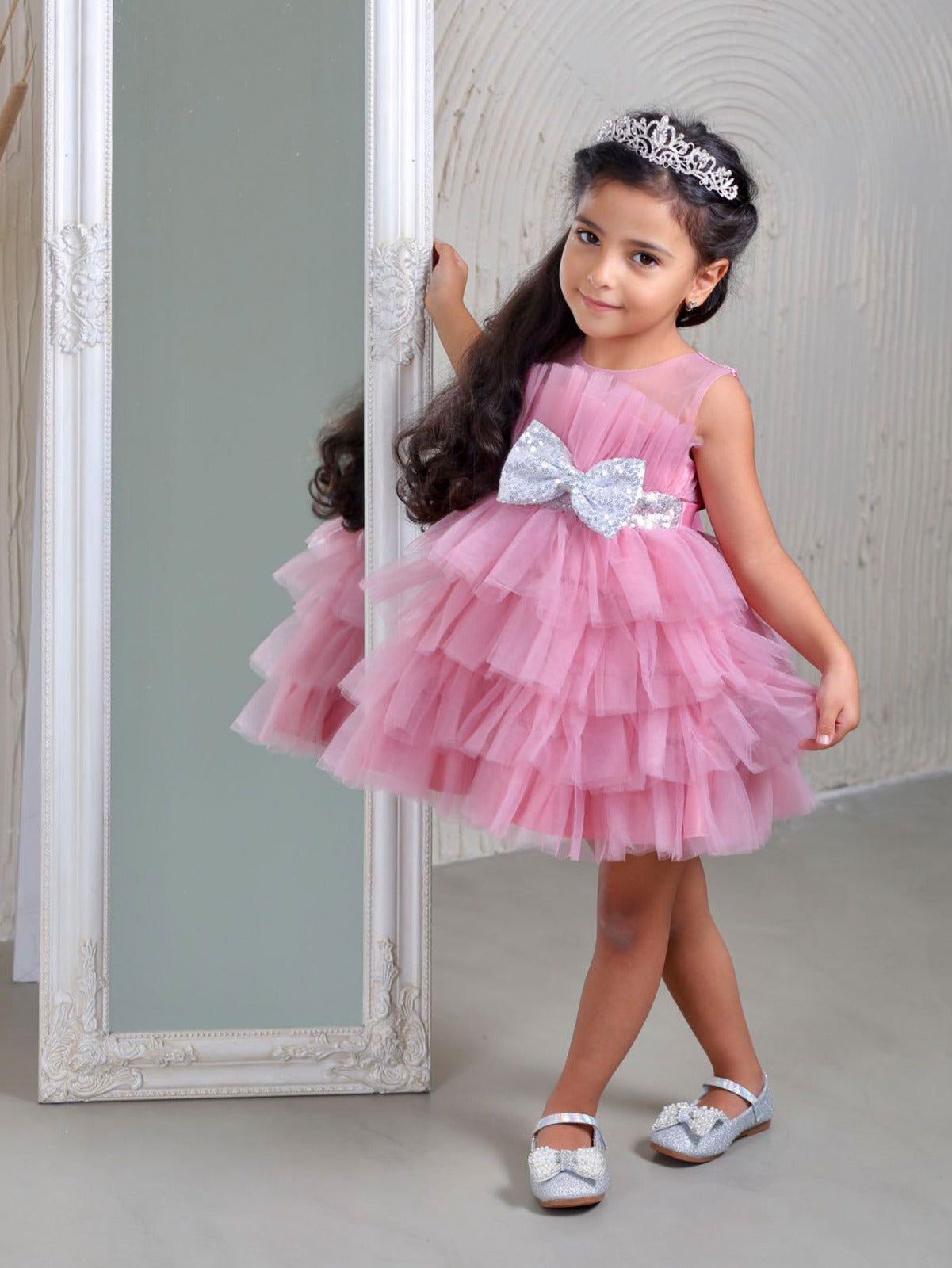 Princess Peony – Pink Layered Tutu Dress - Twisty Locks  - Kids and Women Hair Accessories, Fashion Clothing and Jewellery India