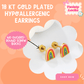 Rainbow 18K Gold Plated Children's Earrings - Twisty Locks  - Kids Hair Accessories India