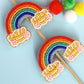 Rainbow Embroidered Hair Clips Set - Twisty Locks  - Kids Hair Accessories India