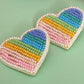 Rainbow Hearts Hair Clips Set - Twisty Locks  - Kids Hair Accessories India