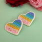 Rainbow Hearts Hair Clips Set - Twisty Locks  - Kids Hair Accessories India
