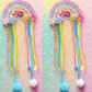 Rainbow Sequin Tail Clips- Set of 2 - Twisty Locks  - Kids and Women Hair Accessories, Fashion Clothing and Jewellery India