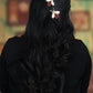 Red Bee Embroidered Hair Clips Set - Twisty Locks  - Kids and Women Hair Accessories, Fashion Clothing and Jewellery India