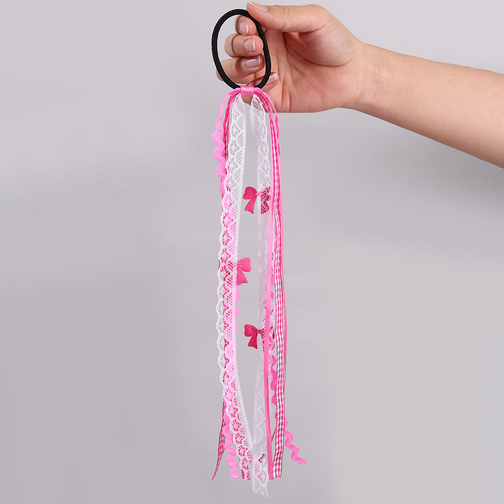 Ribbon Lace Tail Hair Ties Set of 2 - Twisty Locks  - Kids and Women Hair Accessories, Fashion Clothing and Jewellery India