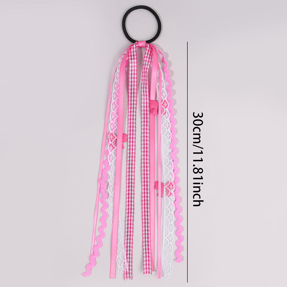 Ribbon Lace Tail Hair Ties Set of 2 - Twisty Locks  - Kids and Women Hair Accessories, Fashion Clothing and Jewellery India