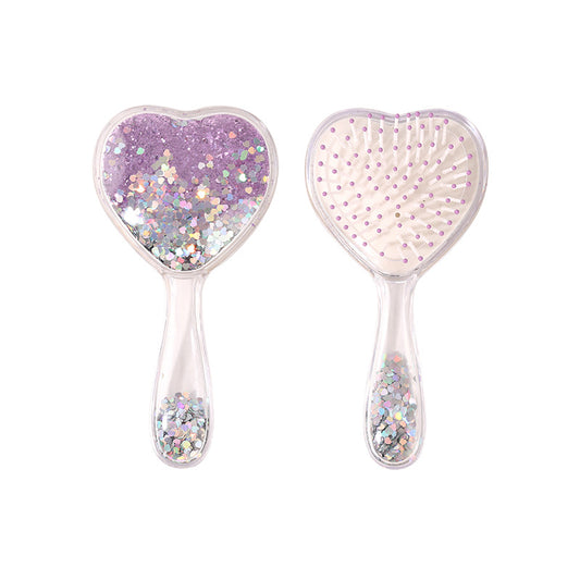Detangling Hair Brush - Purple Heart - Twisty Locks  - Kids and Women Hair Accessories, Fashion Clothing and Jewellery India