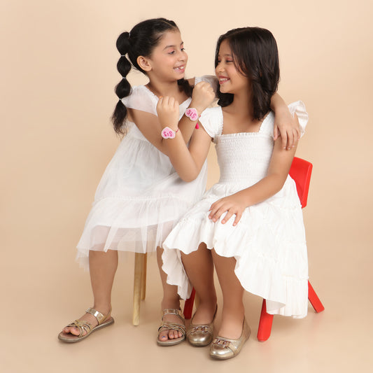 Sis Embroidered Rakhi Combo with Roli & Chawal - Pink - Twisty Locks  - Kids Hair Accessories India