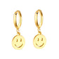 Smiley Hoops 18K Gold Plated Children's Earrings - Twisty Locks  - Kids and Women Hair Accessories, Fashion Clothing and Jewellery India