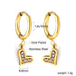Sparkling Heart 18K Gold Plated Children's Hoops - Twisty Locks  - Kids and Women Hair Accessories, Fashion Clothing and Jewellery India