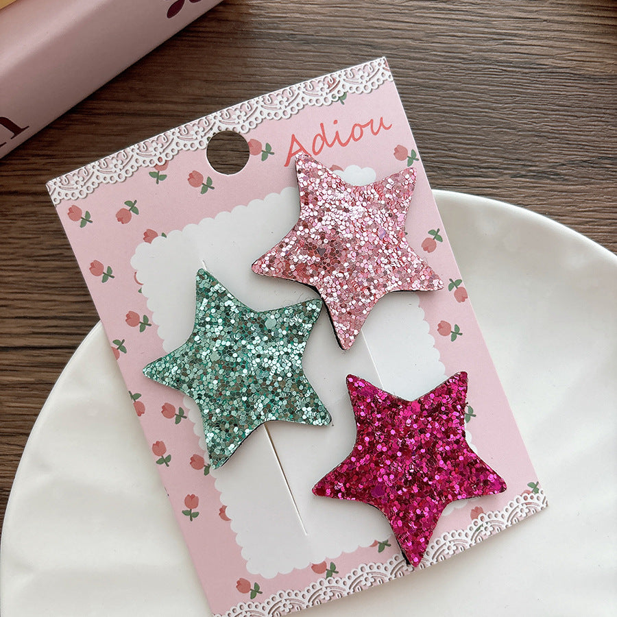 Sparkly Star Tic Tac Clips- Set of 3 - Twisty Locks  - Kids and Women Hair Accessories, Fashion Clothing and Jewellery India