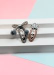 Star & Bow Tic Tac Pins – Silver & Pink Set of 2