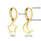 Star & Moon Hoops 18K Gold Plated Children's Earrings - Twisty Locks  - Kids and Women Hair Accessories, Fashion Clothing and Jewellery India
