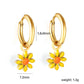 Sunflower Hoops 18K Gold Plated Children's Earrings - Twisty Locks  - Kids and Women Hair Accessories, Fashion Clothing and Jewellery India