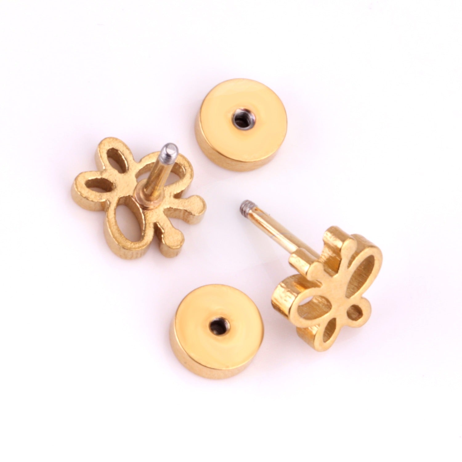 Sweet Butterfly 18K Gold Plated Children's Earrings - Twisty Locks  - Kids and Women Hair Accessories, Fashion Clothing and Jewellery India