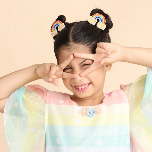 10 PIECE Rainbow Gift Bundle - Twisty Locks  - Kids and Women Hair Accessories, Fashion Clothing and Jewellery India