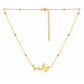 Butterfly & CZ Branch Satellite Chain 18K Gold Plated Necklace