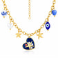 Ocean Charm Statement 18K Gold Plated Necklace