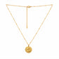 Pisces Zodiac Coin Satellite Chain 18K Gold Plated Necklace