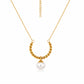 Twisted Arch Pearl Drop 18K Gold Plated Necklace