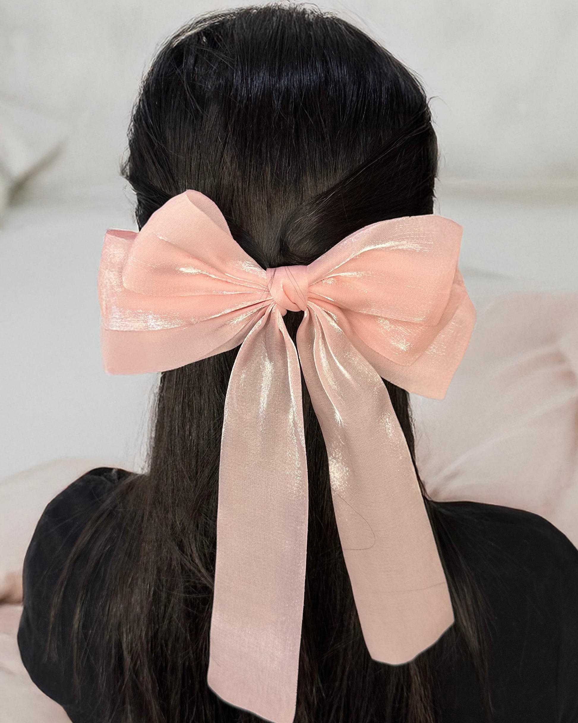 The Glitzy Bow - Pink - Twisty Locks  - Kids and Women Hair Accessories, Fashion Clothing and Jewellery India