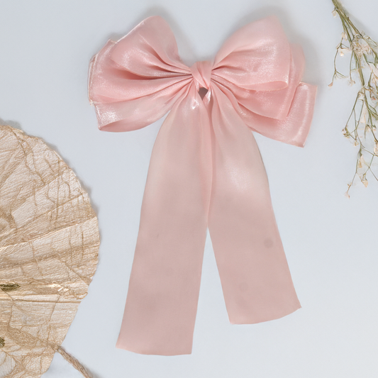 The Glitzy Bow - Pink - Twisty Locks  - Kids and Women Hair Accessories, Fashion Clothing and Jewellery India