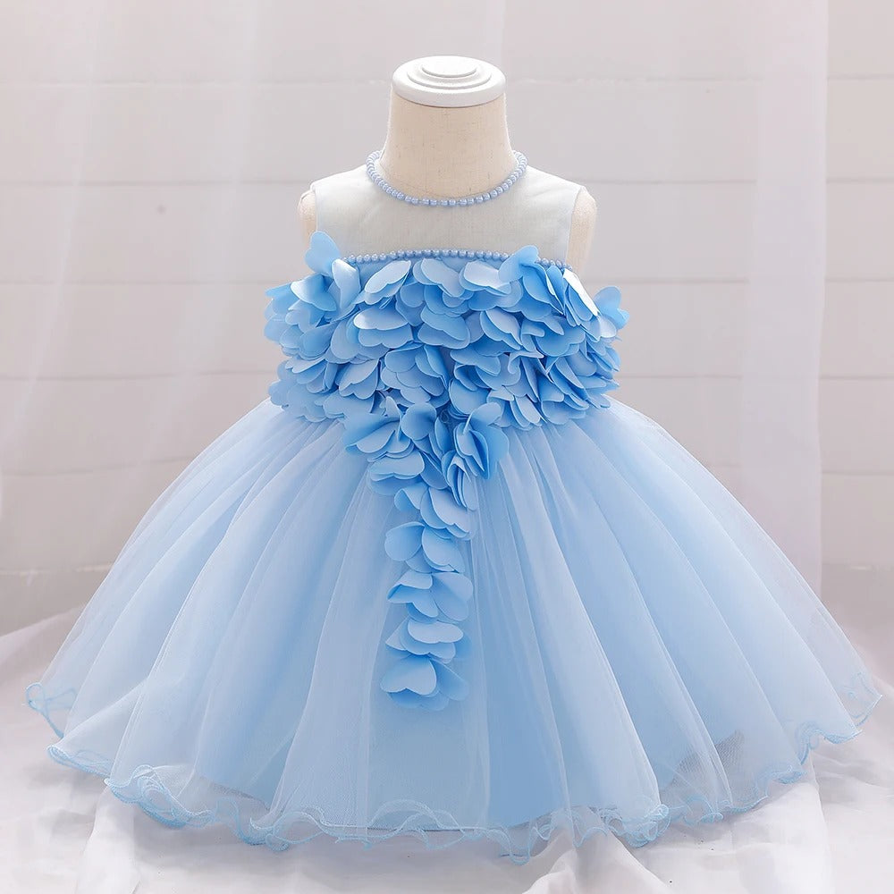 Bluebell Bloom 3D Petal Tulle Dress - Twisty Locks  - Kids and Women Hair Accessories, Fashion Clothing and Jewellery India
