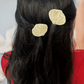 White Seashell Embroidered Hair Clips Set - Twisty Locks  - Kids and Women Hair Accessories, Fashion Clothing and Jewellery India