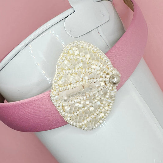 White Seashell Pink Hairband - Twisty Locks  - Kids Hair Accessories India