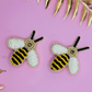 Yellow Bee Embroidered Hair Clips Set - Twisty Locks  - Kids and Women Hair Accessories, Fashion Clothing and Jewellery India