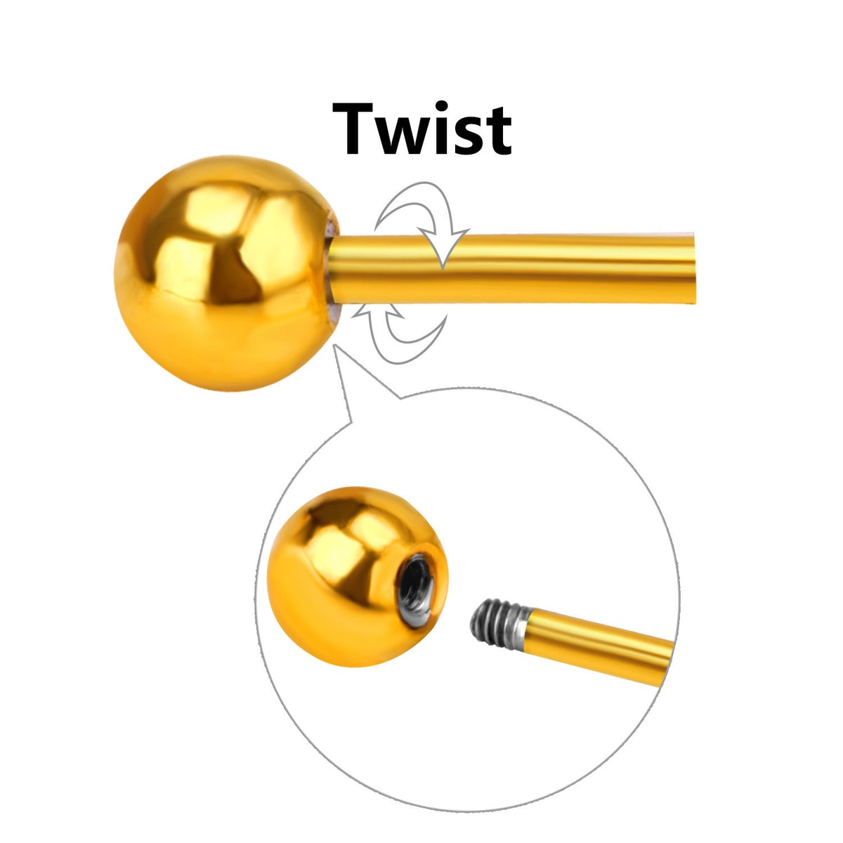 Classic Gold Ball 18K Gold Plated Children's Earrings