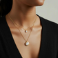 Double Layer Bezel CZ 18K Gold-Plated Jewellery Set (3 Pcs)