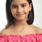 Sparkling Heart kids necklace lifestyle – 18K gold plated by Twisty Locks