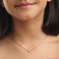 Sparkling Heart kids necklace on model – gold jewellery for little ones by Twisty Locks
