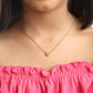 Sparkle Heart kids necklace on model – gold jewellery for little ones by Twisty Locks