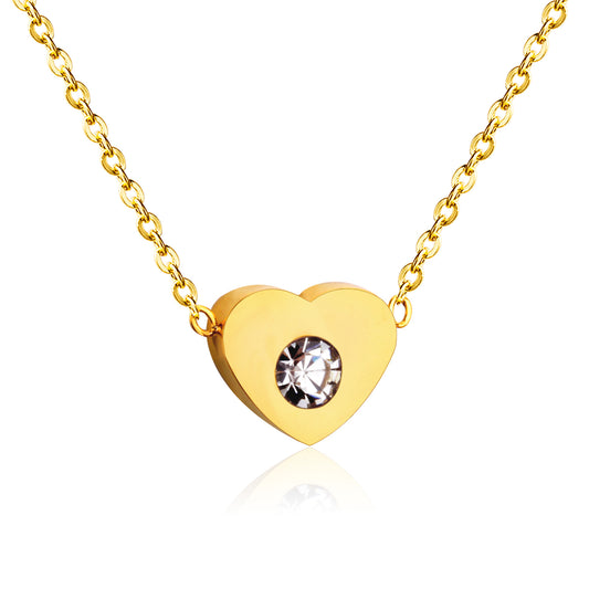 Sparkle Heart 18K Gold Plated Children's Necklace