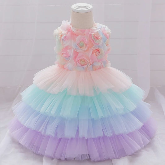 Rosie Ruffles – Rainbow Tulle Dress